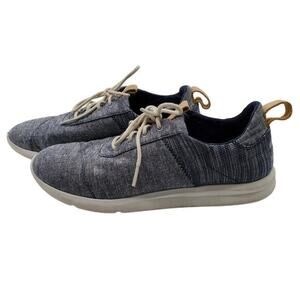 Toms‎ Blue Chambray Womens Sneakers Canvas Casual Lace Up Shoe Sz 10